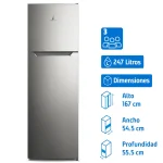 Refrigerador Top Freezer No Frost 247 Litros Inox Altus 1250I - Imagen 4