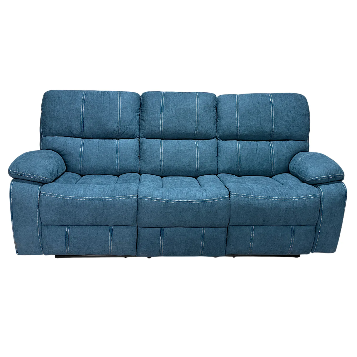 SOFA RECLINABLE ELECTRICO RELAXLINE 3 CUERPOS AZUL CON PUERTO USB SOFA RECLINABLE ELECTRICO RELAXLINE 3 CUERPOS AZUL CON PUERTO USB - Imagen 1