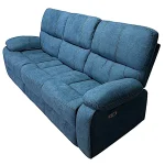 SOFA RECLINABLE ELECTRICO RELAXLINE 3 CUERPOS AZUL CON PUERTO USB - Imagen 3