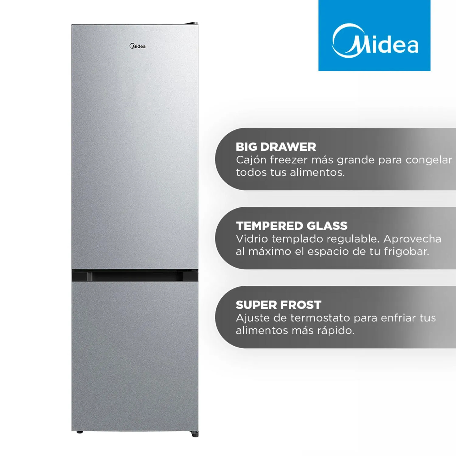 w 1500 h 1500 fit cover Refrigerador Bottom Freezer Frío Directo 259 Litros MDRB369FGE50 - Imagen 1